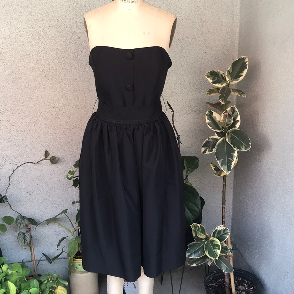 LUELLA for Target | Black Strapless Tuxedo Dress with Sash Belt Size 13